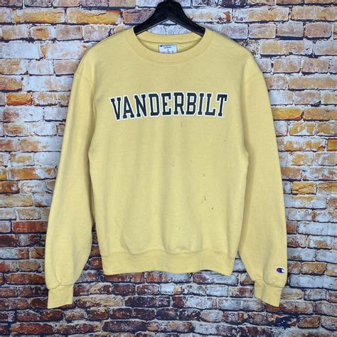 Champion Vanderbilt University Collegiate Crewneck... - Depop