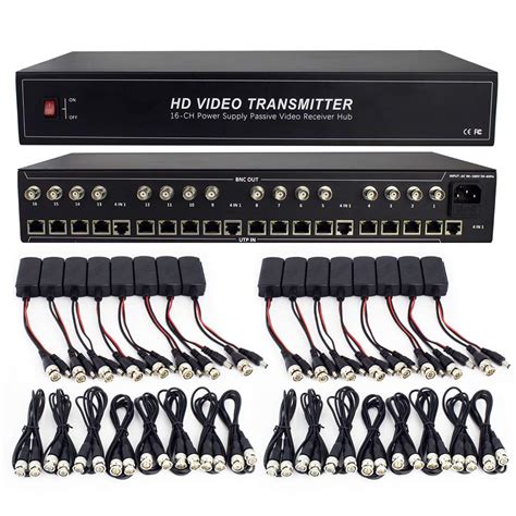 Buy 16 Channel CCTV Video and Power Hub with Baluns BNC Cable for CCTV ...