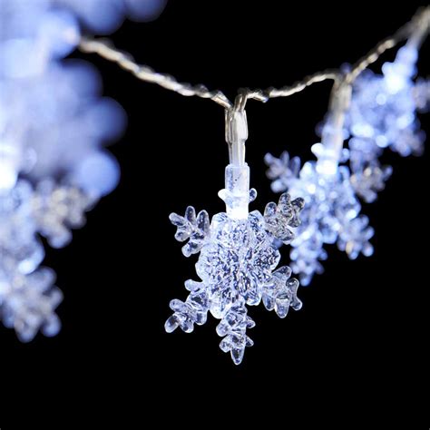Image result for Snowflake String Lights Battery