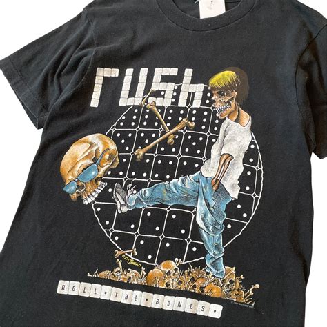 1991s RUSH "ROLL THE BONES TOUR Artwork by Pushead" T-shirt | What’z up