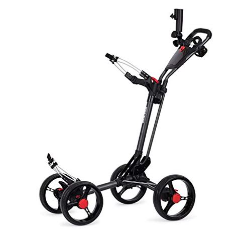 Buy Founders Club Deluxe 4 Wheel Qwik Fold Golf Push Pull Cart with ...