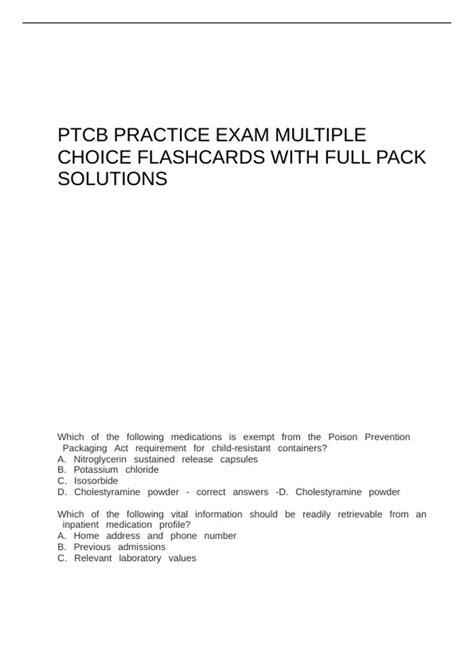 Image result for PTCB Multiple Choice