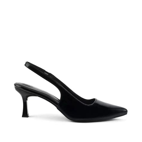 Buy Victoria Point Toe Slingback Black Stilettos | Lino Perros