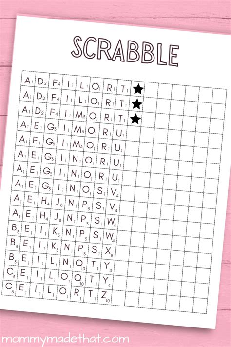 Free Printable Scrabble Dictionary
