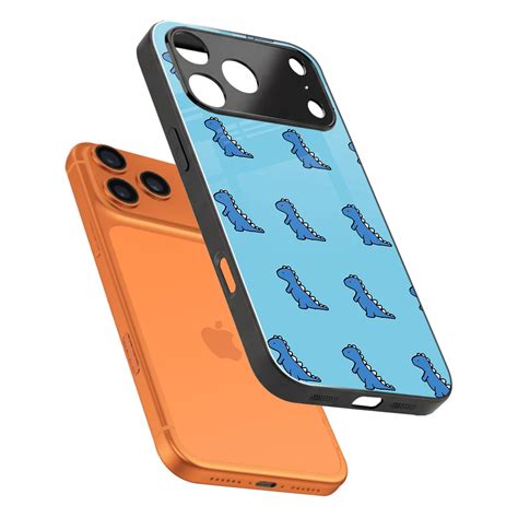 Dino Blue Phone Case for Iphone 17 Pro Max | Glass Case – Boujee