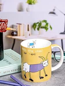 Buy Goodhomes Porcelain Large Tea/Coffee Zodiac Mug GH-MMARIES Online ...
