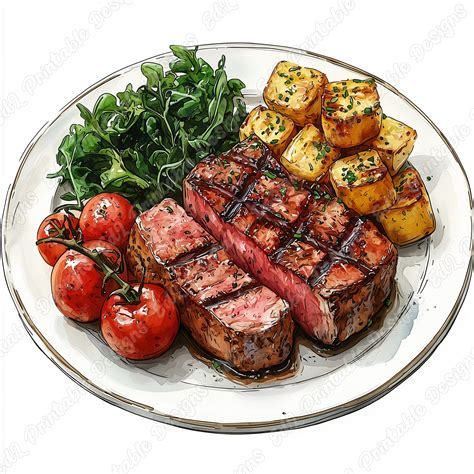 Clipart De Steak Steak Clip Art Etsy