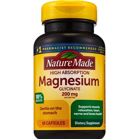 Nature Made Magnesium Glycinate 200 mg Capsules, 60 CT | Pick Up In ...