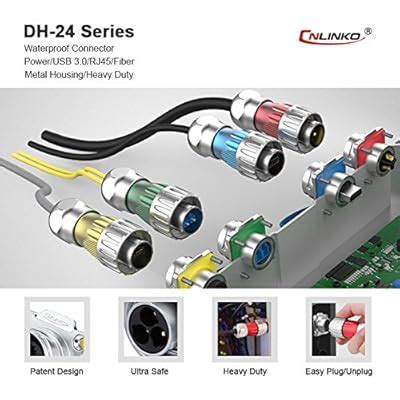 Buy CNLINKO 3 Pin Power Industrial Circular Connector, Female Plug ...