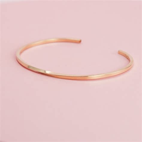 10k Solid Gold Bangle, 10k Solid Gold Cuff Bracelet, 10k Solid Gold ...