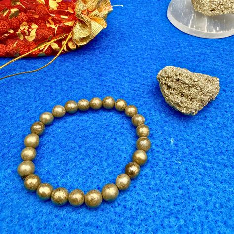 Pyrite Dhan Sampann Combo - Bracelet + RAW Pyrite Geode (Stone) – House ...