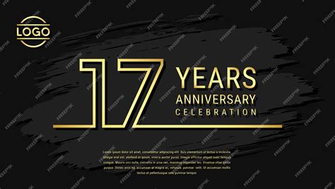 Premium Vector | 17 years anniversary celebration anniversary ...