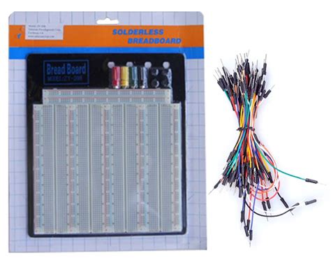 TEKTRUM SOLDERLESS Experiment Plug-in BREADBOARD KIT with Jumper Wires ...