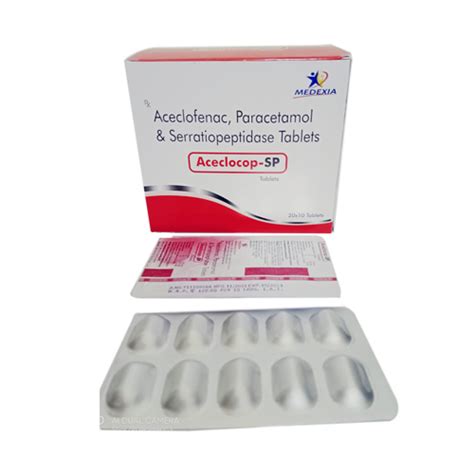 Aceclofenac+ Paracetamol + Serratiopeptidase Tablets Quick Healthcare