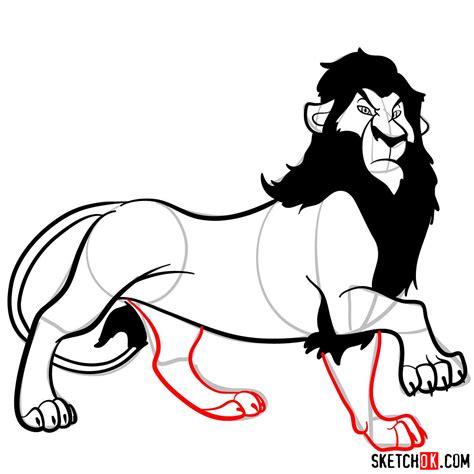 How to Draw Scar: The Treacherous Villain from The Lion King