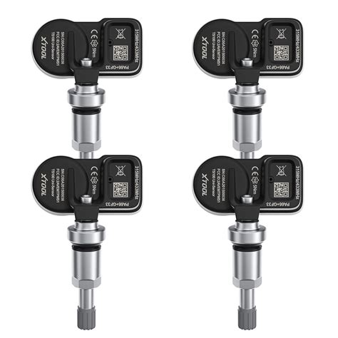 XTOOL TS100 TPMS Sensors Set-of-4: 315/433MHz Tire Pressure Sensor, OEM TPMS Sensor Replacement ...