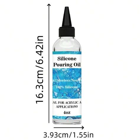 Óleo de silicone acrílico dimeticona para despejar, 4 onças, para ...
