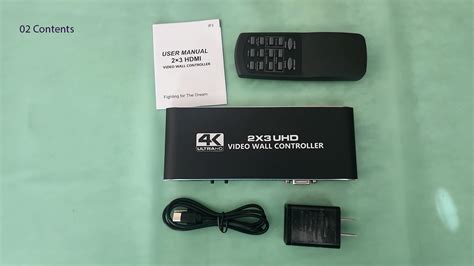 6-Way HDMI Video Wall Controller 2X3 4K@30Hz Input/Output, 14 Display ...