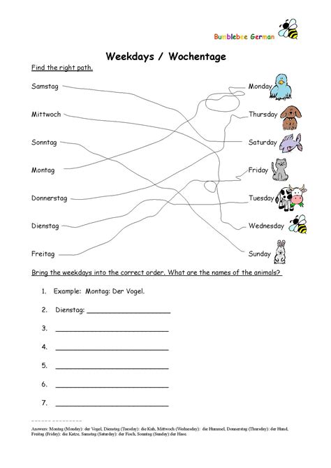 Image result for German Language Worksheets