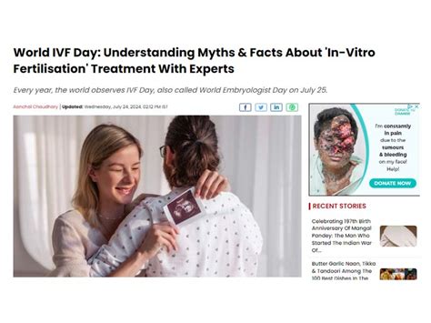 World IVF Day: Understanding Myths & Facts About 'In-Vitro ...