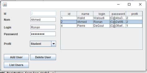 Image result for Registration Form Using JDBC