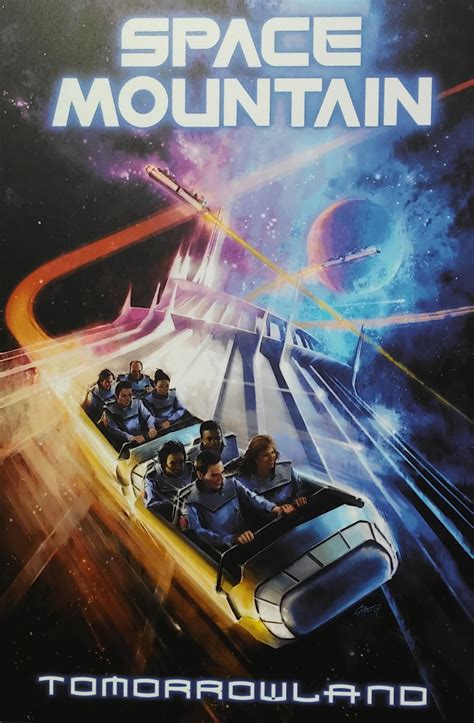Space Mountain Disneyland Poster