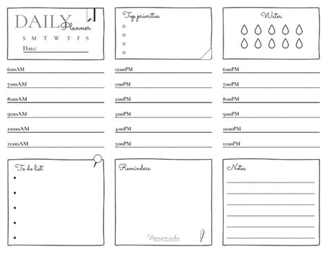 Simple Printable Daily Plan 的图像结果