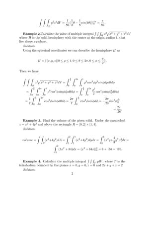 Image result for Simple Triple Integral Example