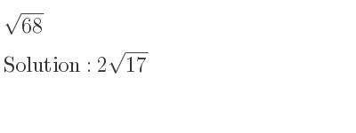 simplify sqrt(68)
