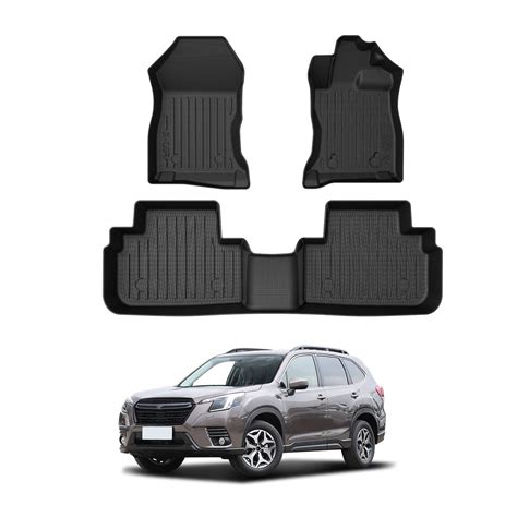 3D Floor Mats for Subaru Forester 2018-2024 All-Weather Car Liners | X-CAR