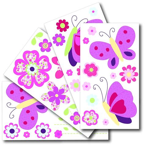 Lambs and Ivy Tivoli Garden Wall Appliques, Raspberry : Amazon.in ...