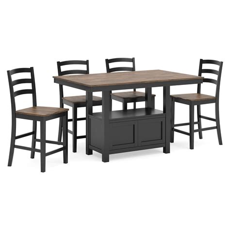 Wildenauer Counter Height Dining Table And 4 Barstools - Ashley Homestore