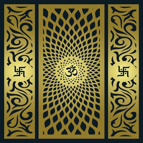 Om jali design ohm cnc cut jali corian jali for temple mandir door ...
