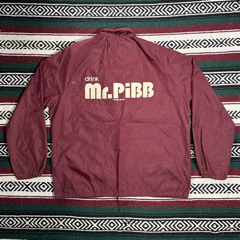 Vintage Mr. Pibb 1980’s Rare Windbreaker Jacket Maroo… - Gem