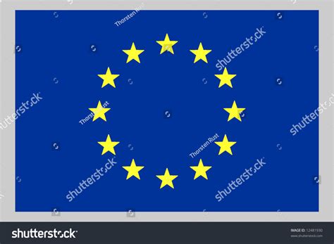 European Union Flag Circle Yellow Stars Stock Illustration 12481930 ...