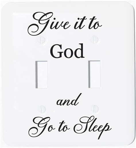 Give it to God and Go to Sleep Metal Light Switch Wall Decor Plates and ...