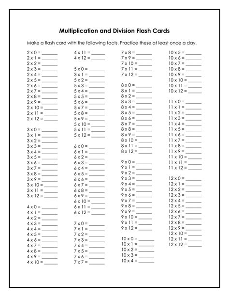 Math Flashcards Multiplication Division 的图像结果