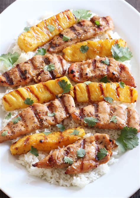 Hawaiian Grilled Chicken & Pineapple - Mirlandra's Kitchen