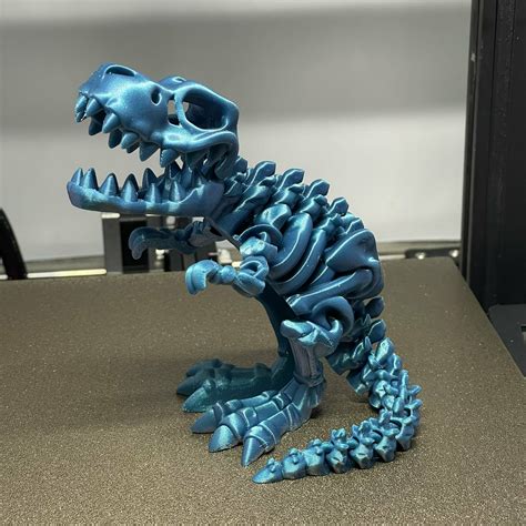 🧑‍🏭 Flexi Factory Print-in-Place Skeleton T-Rex Dinosaur with 3MF and ...