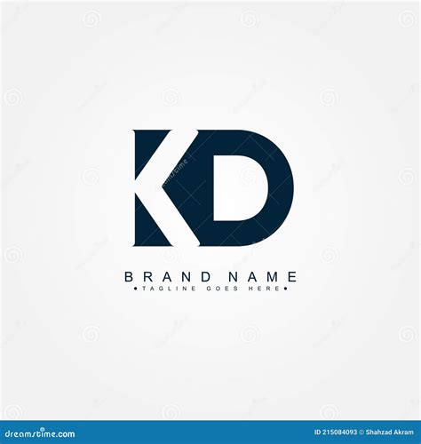 Gold black alphabet letter kd k d logo Royalty Free Vector