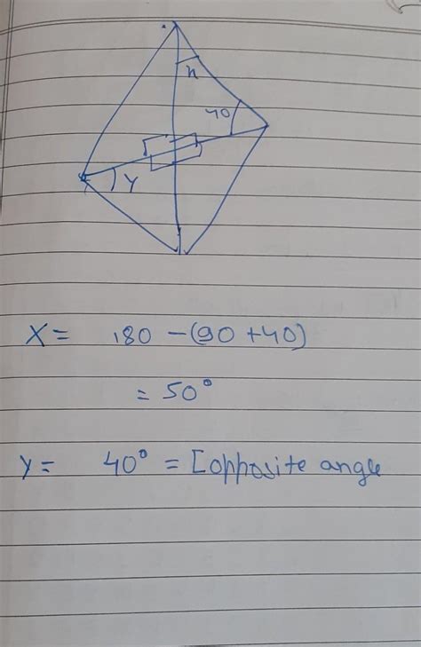 Find value of x and y in the following figures. Where PQRS is a rhombus ...