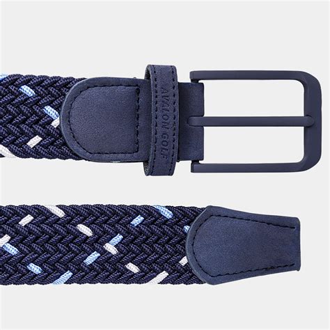 Mens Braided Golf Belt: Navy Blue X | Shop Players Golf Belts