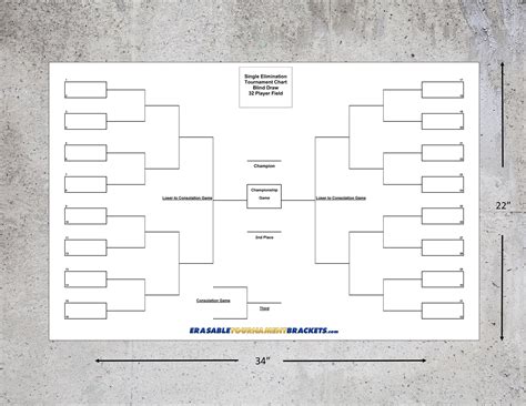 8 Team Single Elimination Bracket With Consolation