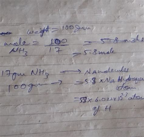 Calculate the mole of 100 l of nh3 gas at stp also calculate the number ...