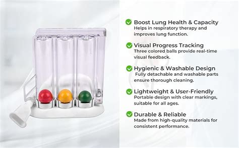 MEDELITE MEDSERVE 3 Ball Spirometer | Lung Exerciser | Breathing ...