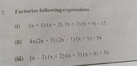 factorize the following expression - Brainly.in