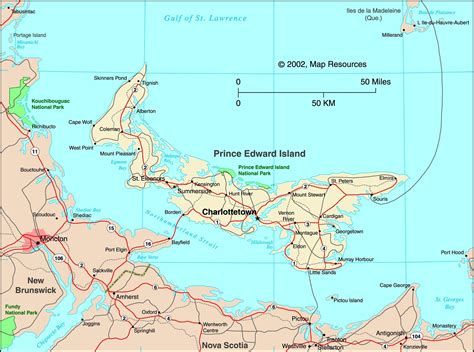 Prince Edward Island, Canada Political Map | Maps.com.com