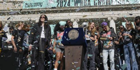 New York Liberty basketball team honored with ticker-tape parade in ...