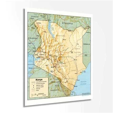 Buy Historix 1988 Kenya - 24x30 Inch Kenya Wall - of Kenya Africa ...