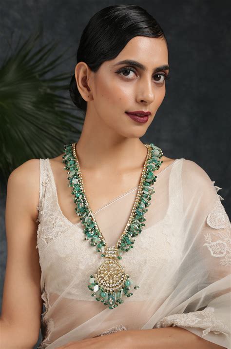 Sahima Green Kundan Necklace – Paisley Pop Shop